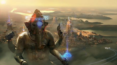 This city beneath a statue of Genesha appears identically in the game's art, trailer and early tech demo.