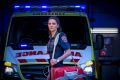 Paramedic Charlotte Paton was almost hit by a semi-trailer while treating someone on the side of the road. 