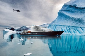 Artist's impression of Scenic Eclipse in Antarctica. The ultra-luxury, 228-passenger ocean ship is due to launch in ...