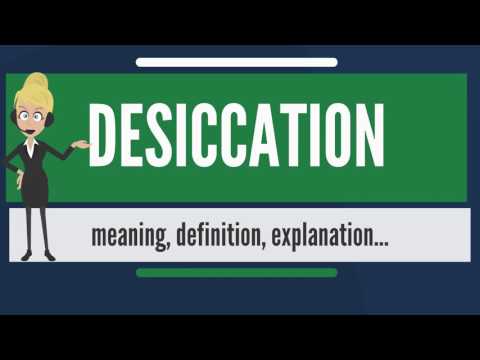 What is DESICCATION? What does DESICCATION mean? DESICCATION meaning, definition & explanation