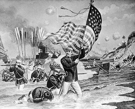 Image result for etching spanish american war