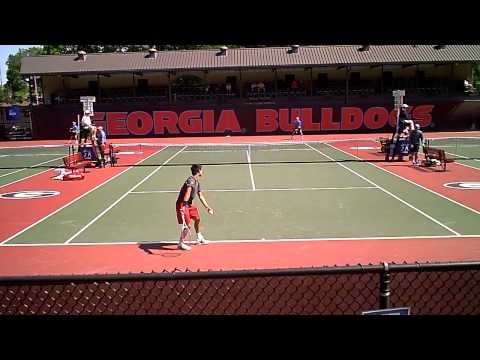 2014 NCAA College Tennis championships Athens USC Trojans vs. Columbia 2 singles