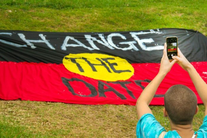 An Aboriginal flag.