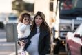 Brooklyn resident Gulen Sarantis, with her two-year-old Georgia, has concerns over the 7000 extra trucks that will hit ...