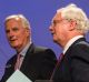 EU chief Brexit negotiator Michel Barnier (left) and British Secretary of State for Exiting the EU David Davis in Brussels.