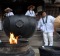 Pilgrims' progress: 'Henro' leave Okuboji Temple - the last of 88 stops on the Shikoku Island pilgrimage.