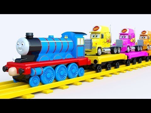 Mack McQueen Camiones con Tomas el Tren para niños en español con canciones infantiles | 3D