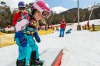 Skiing for the first time can be super overwhelming for kids.