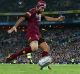 SYDNEY, AUSTRALIA - JUNE 21: Johnathan Thurston of the Maroons kicks a goal during game two of the State Of Origin ...