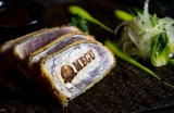 In the Dream Hotel in New York, the reopened Megu offers seared, sliced tuna katsu. The top slice features the ...