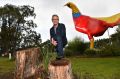 Build it and they will come: Ron Weinzierl in front of the park's famous golden pheasant sculpture.