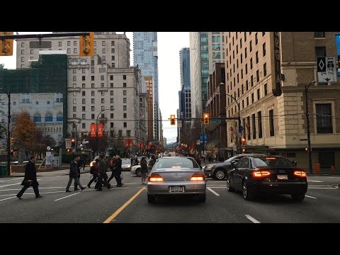 Driving Downtown - Vancouver BC Canada