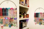 Shower caddy bottle storage