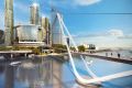 The new Neville Bonner Bridge across the Brisbane River will land at South Bank in front of the Wheel of Brisbane.