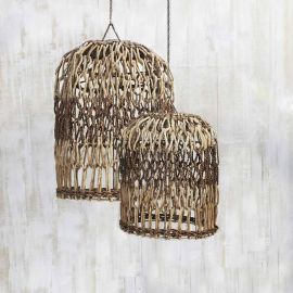 Handwoven Organic Open Weave Lighting