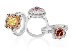 Mondial Pink Diamond Atelier’s specialty is evident in its name but yellow, blue and white diamonds are also found among ...