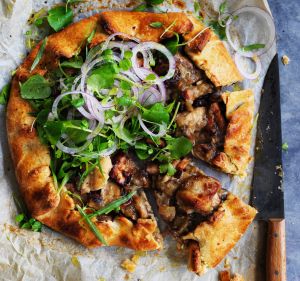 Freestyle: Adam Liaw's free-form chicken and mushroom pie.