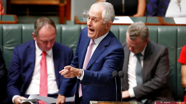 Prime Minister Malcolm Turnbull during question time on Thursday.