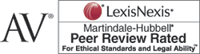 AV/LexisNexis/Martindale-Hubbel Peer Review Rated For Ethical Standards and Legal Ability