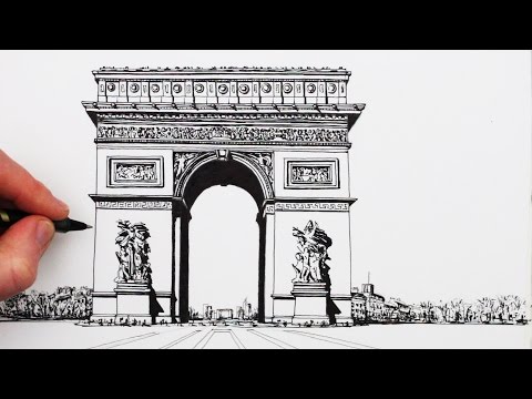 How to Draw The Arc de Triomphe: Step by Step