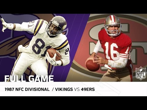 1987 NFC Divisional Playoffs: Minnesota Vikings vs. San Francisco 49ers | NFL Full Game