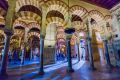 The interior of the Mosque-Cathedral of Cordoba.