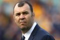 SYDNEY, AUSTRALIA - JUNE 17: Wallabies coach Michael Cheika looks on during the International Test match between the ...