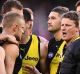 Game plan: Tigers coach Damien Hardwick talks to his players.