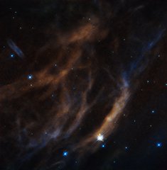 This entrancing image shows a few of the tenuous threads that comprise Sh2-308, a faint and wispy shell of gas located 5,200 light-years away in the constellation of Canis Major (The Great Dog).