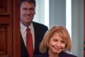 Australian Conservatives founder Cory Bernardi at a press conference with new member, Victorian MP, Rachel Carling-Jenkins.