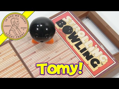 Tomy Strolling Bowling Mini Game - Bowling Ball Wind Up Toy!