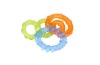 For a brightly coloured teether, offer your child the Bright Starts Chill + Teethe Teethers ($12)