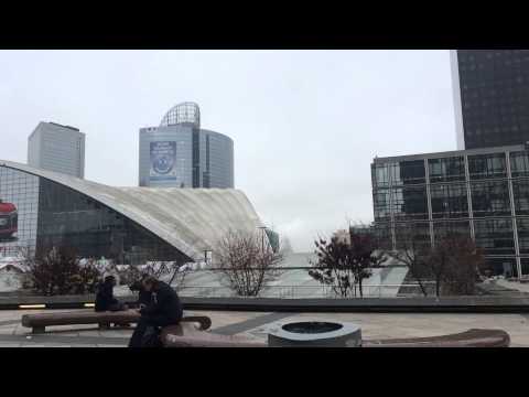 La Défense is a major business district of the Paris Metropolitan Area