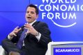 Anthony Scaramucci, a member of  Donald Trump's presidential transition team, speaks at the World Economic Forum in ...