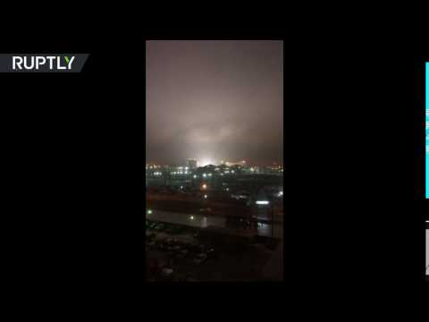 RAW: Spooking Eye of Providence in the sky over Chelyabinsk, Russia