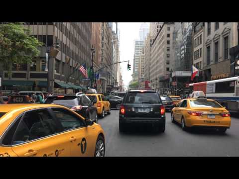 Driving Downtown - Fifth Avenue - New York City NY USA