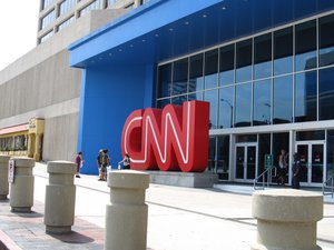 The CNN Center is the world headquarters of the Cable News Network (CNN)