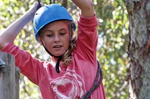 At a clip ... the TreeTop Adventure Park.