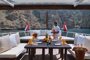 Enjoy a getaway in a classic dhow from the Six Senses Zighy Bay hotel in Oman.