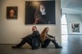 Gordon artist Ross Townsend  with his daughter Hannah, who he painted for the  Doug Moran National Portrait Prize, now ...