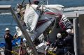 The wreckage of the plane that crashed near Point Lonsdale.