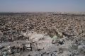 An aerial view of the destroyed landmark al-Nuri mosque in the Old City of Mosul, Iraq.