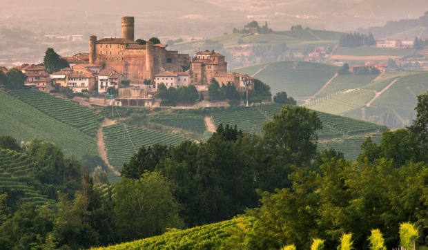 Piedmont's Langhe are is known for its charming towns and scenic vineyards.