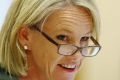 Senator Fiona Nash during a Senate estimates hearing at Parliament House.