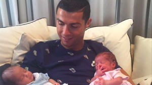 Cristiano Ronaldo and the twins.