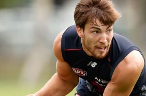 Tough Demon: Jack Viney compares favourably with Joel Selwood.