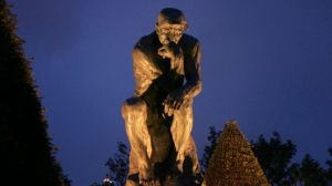 **FOR IMMEDIATE RELEASE** FILE** Parisians and tourists take a look at the famous Rodin sculpture the Thinker, in the ...