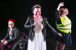 'Jax' Jacki Brown, Carly Findlay and Kath Duncan rehearse for <I>Love Show</I>, a new production by Quippings Disability ...