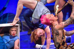 Contortion call:  Olivia Porter, Freyja Edney and Captain Ruin in Model Citizens.