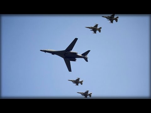 U.S. NUCLEAR B-1B BOMBERS PATROL S.KOREA POST N.KOREA NUKE TEST